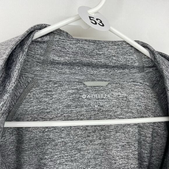 Athleta Size M Pacifica Illume UPF Relaxed Jacket Hoodie Thumbholes Gray Zip Up - Picture 10 of 12